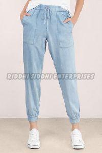 Ladies Faded Jogger Jeans