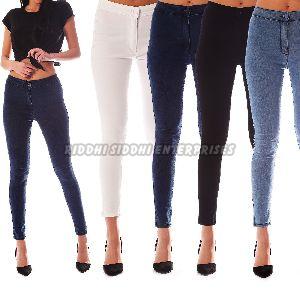 Ladies Plain Slim Fit Jeans