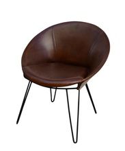 ROUND SEAT LEATHER CHAIR