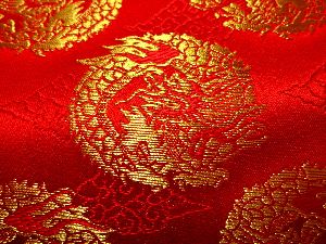 Rayon Gold Printed Fabric