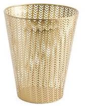 Brass Gold Round Waste Bin