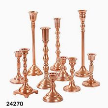 Copper Plated Taper Candle