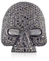 Black Diamond Silver Skull Ring