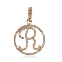 Diamond Gold Charm Alphabet Pendant