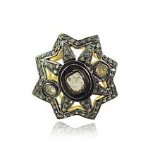 Diamond Silver Victorian Ring