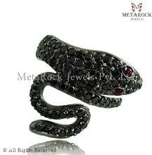 Gemstone Snake Ring