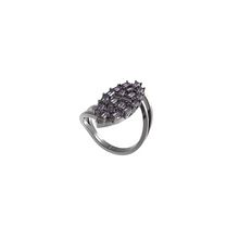 Silver Amethyst Baguettes Gemstone Ring