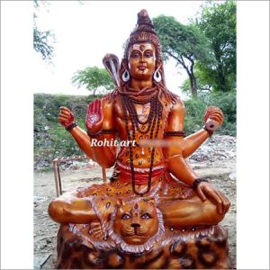 Fibre Brown Shiv Ji Statue