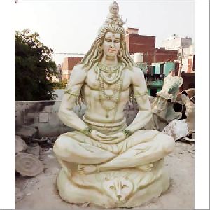 Fibre White Shiv Ji Statue