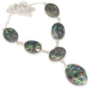 Gemstone Handmade Ethnic Silver Plated Jewelry Necklace