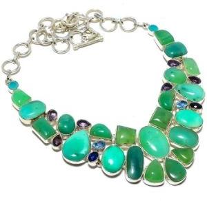 Multi Gemstone Silver Necklace