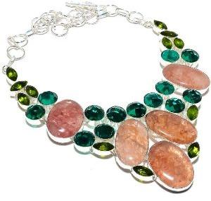 Peridot Sterling Silver Jewelry Necklace