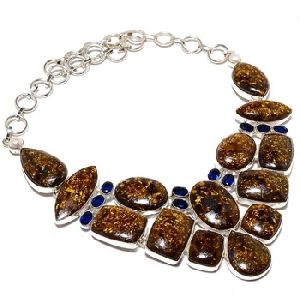 Sapphire Gemstone Silver Jewelry Necklace