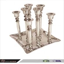 Six Silver Plated Pillars