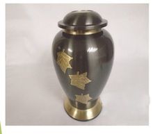 BRASS DARK BROWN FUNERAL URN