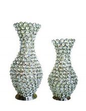 CRYSTAL BEADS DECORATION FLOWER VASES