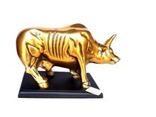 GOLD PLATED BULL STATUE