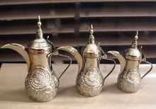 Nickle plated brass coffee pot