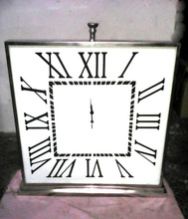 Stainless steel tabletop clock