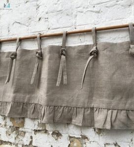 Flax Linen Kitchen Curtain