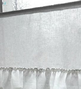 White kitchen curtain