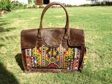 Handmade banjara pure leather shoulder bags