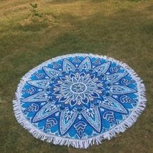 otton round beach towels with tassels fringe