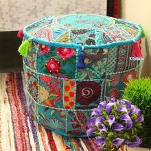 Ethnic Indian Mandala Tapestry Ottoman Boho Pouf