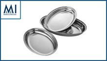 stainless steel trays oval curry dish