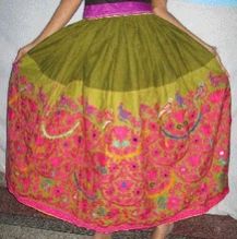 silk sari Skirts