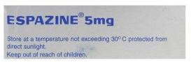 5 MG Espazine Tablets