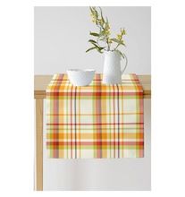checked cotton table runners