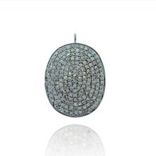 Diamond Disc Silver Charm