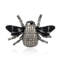 Pave Diamond Housefly Silver Pendant