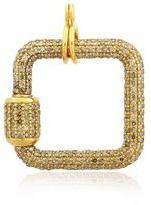 Pave Diamond Square Shape Lock Connector Jewelry