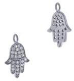 Pave Diamond Stylish Religious Hamsa Charm Pendant