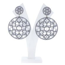 Rainbow Moonstone Pave Diamond Earrings