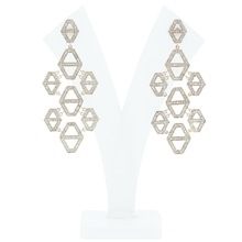 Rose Gold Pave Diamond Chandelier Dangle Earrings