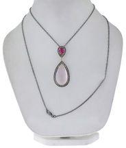 Ruby Rose Quartz Pendant Necklace