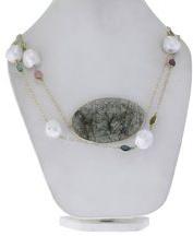 Rutile Pearl Bead Necklace