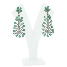 Silver Emerald Earrings