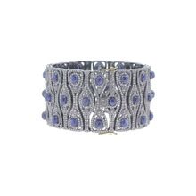 Silver Sapphire Wedding Wear Bangle