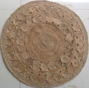 Jute Tikki Round Braided Rug