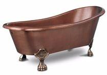 Antique Pure Copper Bath Tub With Brass Leg