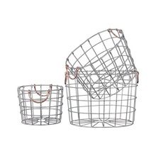 Silver Finish Metal Wire Round Nesting Baskets