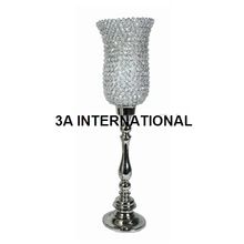 Iron and crystal wedding candle holder
