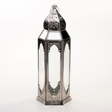 Transparent glass metal Candle lantern