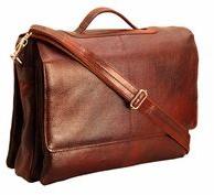 Brown leather sling cross body messenger bags