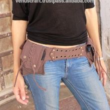 Cotton canvas waist travel pouch