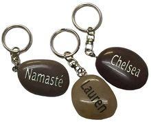 Engraved Stone Key chain